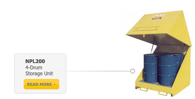 Store Drums of Flammable Liquids in Durable Storage Unit